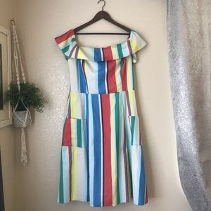 ASOS Dress : Striped Off The Shoulder w/pockets!
